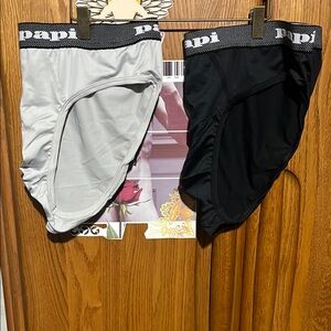 Papi Gray and Black Briefs Set